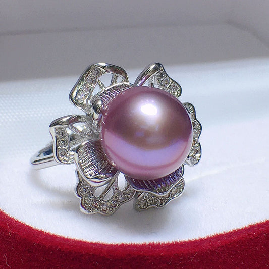 Natural Freshwater Pearl - 10-11mm Ring - 18k Gold Plated