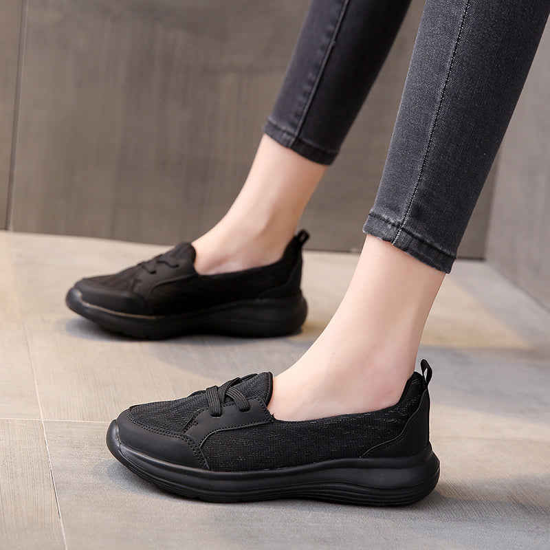 Women's sneakers wedge canvas shoes slip-on comfortable flats