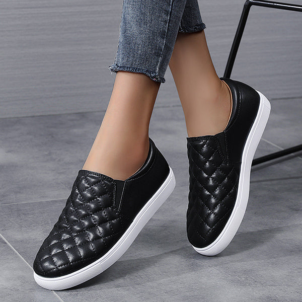 Womens Comfort Casual Leather Sneakers