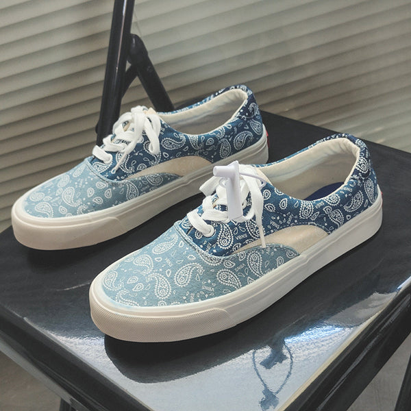 Women Casual Canvas Patchwork Low Top Sneakers