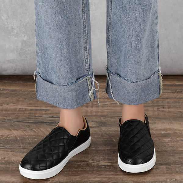 Womens Comfort Casual Leather Sneakers