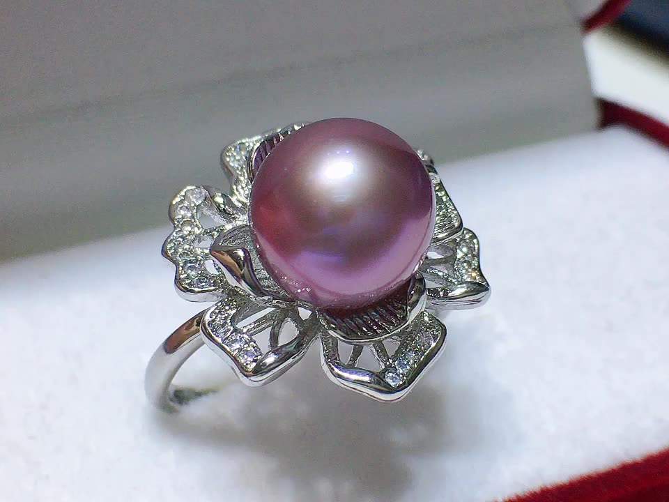 Natural Freshwater Pearl - 10-11mm Ring - 18k Gold Plated