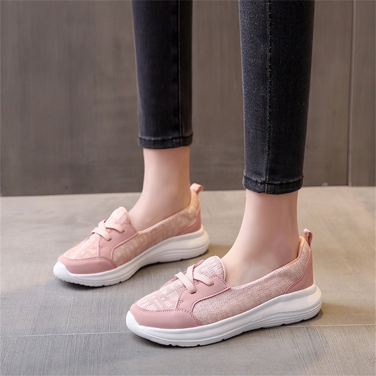 Women's Topnotch Sneakers Hidden Wedge Canvas Shoes Slip-On Comfort Flat