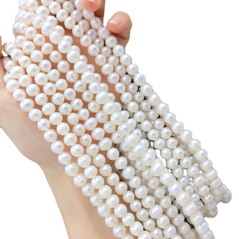 Natural freshwater pearl necklace large particles 8-9mm