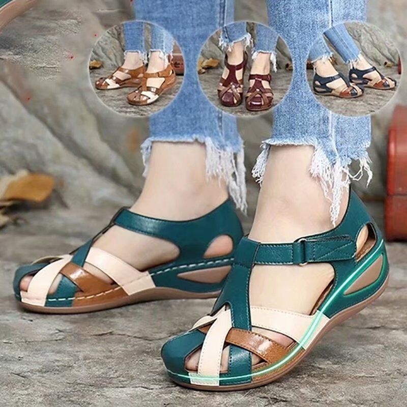 Fashionkova  Fashion Women Sandals Sli On Round Female Slippers Casual Comfortable Outdoor Fashion Sunmmer Flat Plus Size Shoes Women